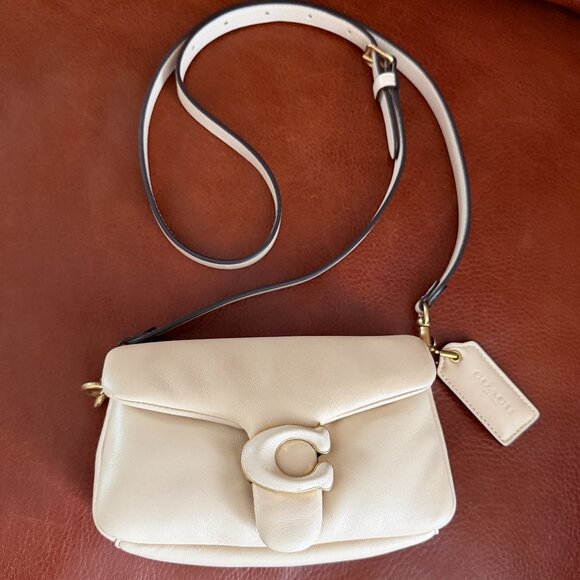 Coach Pillow Tabby Ivory Leather Shoulder Bag 18 - Picture 2 of 16